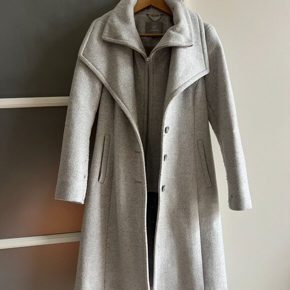SOIA & KYO Wool Double Collar Coat - Picture 1 of 5